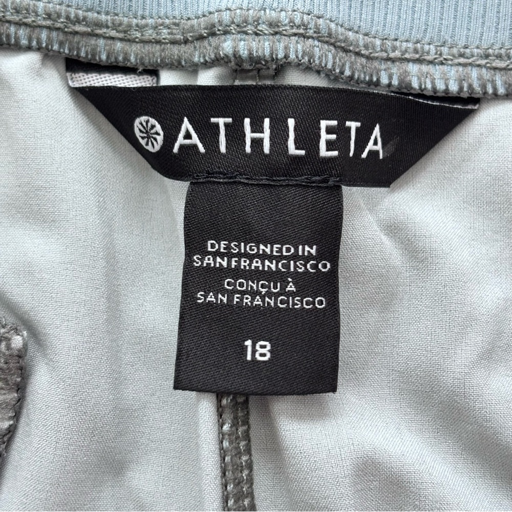 ATHLETA Nolita Slim Tapered Sage Green Printed Crop Pant--NWT--18 - Picture 4 of 15